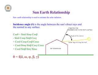Solar Geometry Solar thermal process mech | PDF