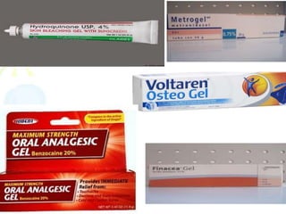 Semisolid dosage forms, Ointments, Gels, Creams