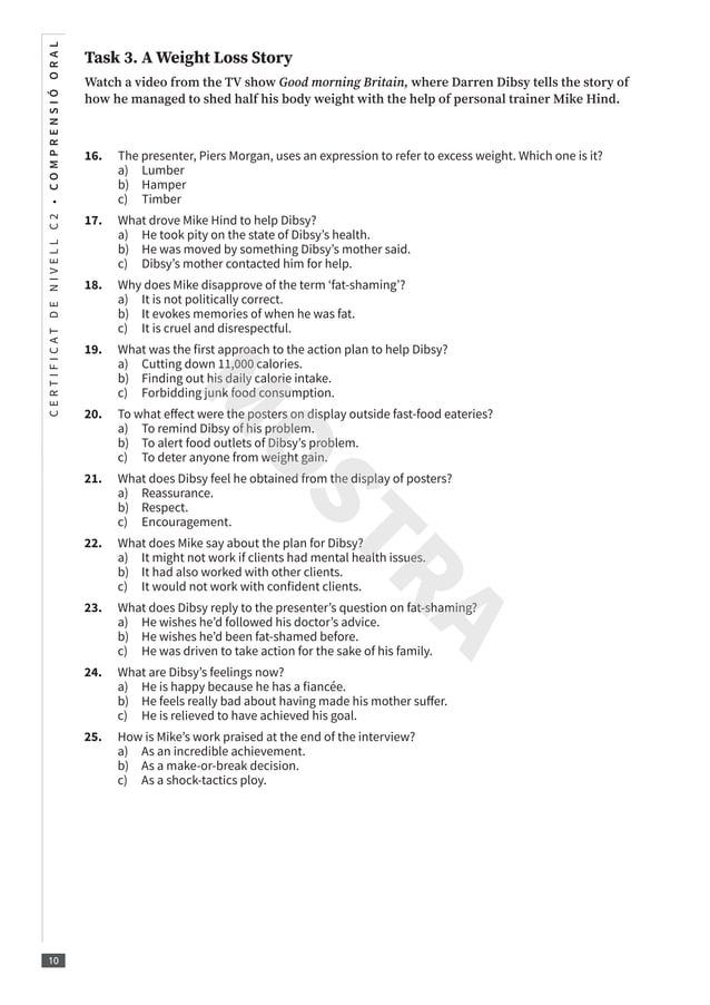 READING & LISTENING COMPREHENSION EOI C2 | PDF