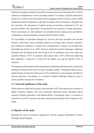 "Impact of academic streams on ICT awareness and academic performance ...