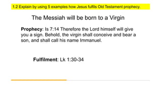 Messiah Examples The Gospels and Acts course GSA - This Lecture is 1.2 Mission Statement ...