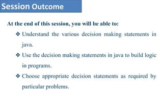 22AD201 – Java Programming -Decision Statements.pptx