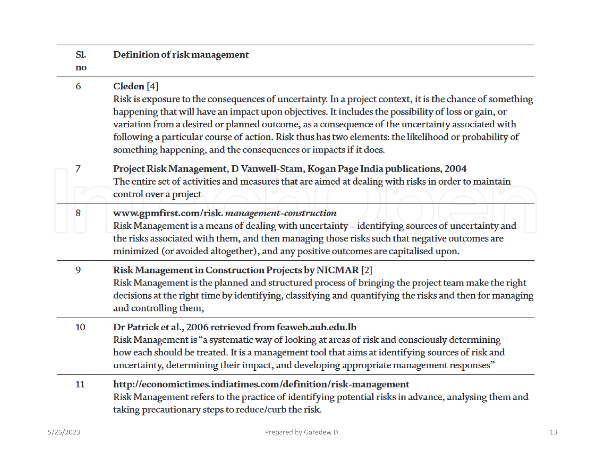 5/26/2023 Prepared by Garedew D. 13
 