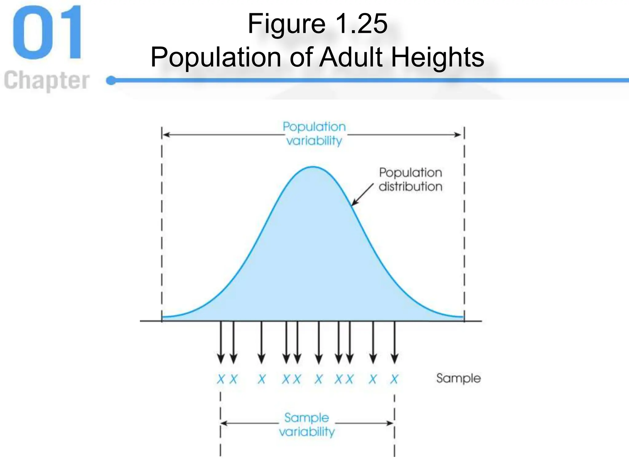 Figure 1.25
Population of Adult Heights
 