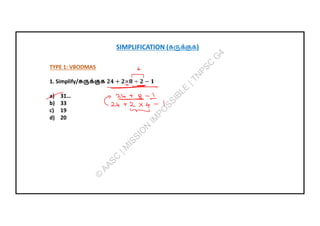 1. Simplification Part 1_.pdf-tnpsc gr2and44 | PDF