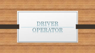 Driver & Operator Training INtervie Questioner for the new operators in ...