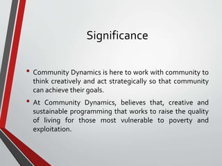Community Dynamics Lecture Notes sdjkbndkf | PPTX