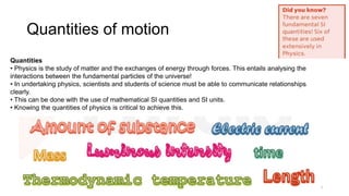 Vectors and scalars of linear motion - kinematics | PPTX