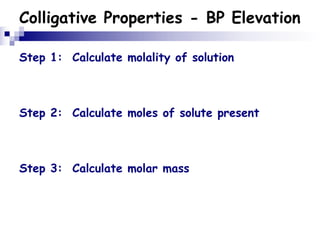 Colligative Properties - Chemistry XII Grade | PDF