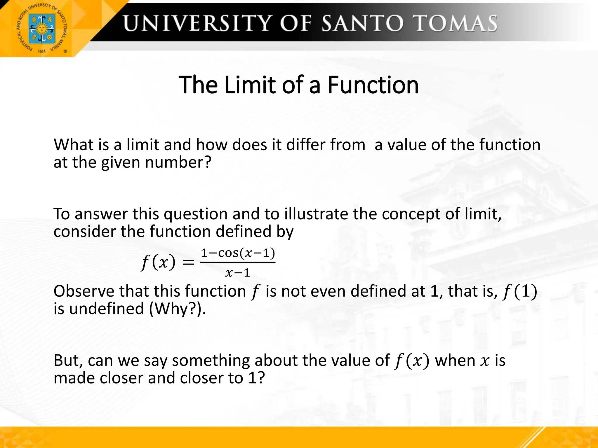 The Limit of a Function , maths, calculas | PPT