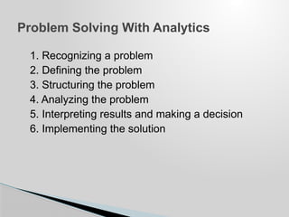 Business Analytics Math Problem Business Analytics MBA LPU lovely professional university | PPTX