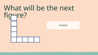 ANSWER
What will be the next
figure?
 