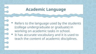 EAPP 1. Lesson 1 - Academic Language .pptx