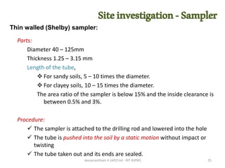 Site Investigation : Types of Samples & Sampling | PDF