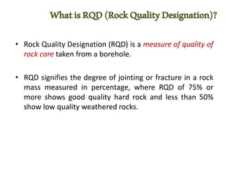 Rqd Examples Site Investigation : Types of Samples & Sampling | PDF