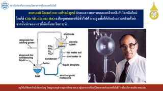 ครูวิชัยลิขิตพรรักษ์ ตาแหน่งครู วิทยฐานะครูชานาญการพิเศษ(คศ.3)กลุ่มสาระการเรียนรู้วิทยาศาสตร์และเทคโนโลยี โรงเรียนวัดราชบพิธ สพม.กท.1
สถาบันส่งเสริมการสอนวิทยาศาสตร์และเทคโนโลยี
สแตนเลย์ มิลเลอร์ และ แฮโรลด์ ยูเรย์ จาลองสภาพการทดลองคล้ายคลึงกับโลกเกิดใหม่
โดยใส่ CH4 NH3 H2 และ H2O ลงในชุดทดลองที่มีขั้วไฟฟ้าแรงสูงเพื่อให้เกิดประกายคล้ายฟ้าผ่า
จากนั้นนาของเหลวที่เกิดขึ้นมาวิเคราะห์
 