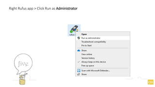 Right Rufus app > Click Run as Administrator
 