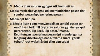 Konsep Dasar Komunikasi Lisan dan Tertulis | PPT