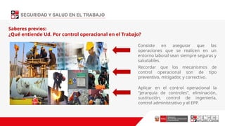 Mecanismos de control operacional en el ámbito laboral | PPTX