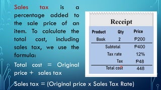 Tax In Math 1.6-Percentage MATHEMATICS GRADE 7 .pptx