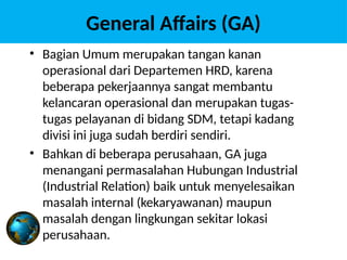 Pandangan umum tentang GENERAL AFFAIRS (GA) _Pelatihan 