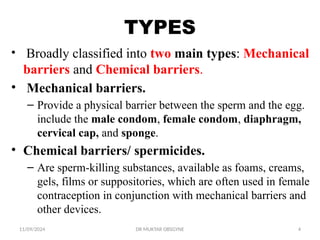Family Planning Barrier Methods for women and men.pptx