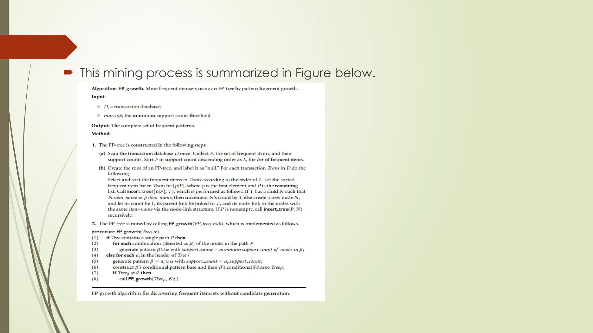  This mining process is summarized in Figure below.
 