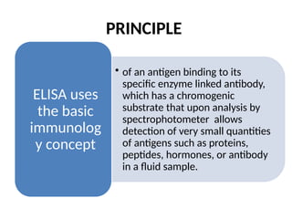 1. ELISA (ppt).pptx ENZYME LINKED IMMUNOSORBENT ESSAY | PPTX