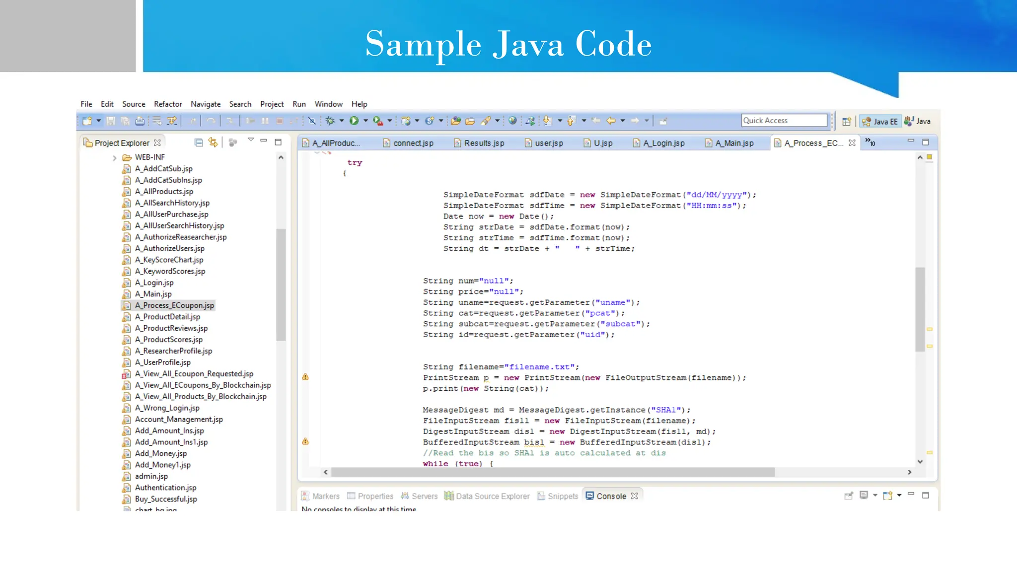 Sample Java Code 