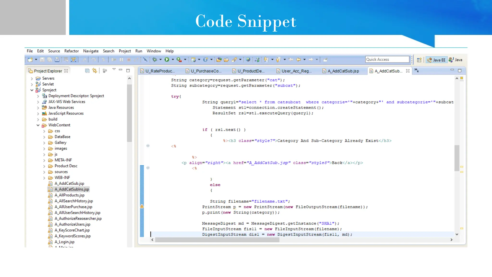 Code Snippet 