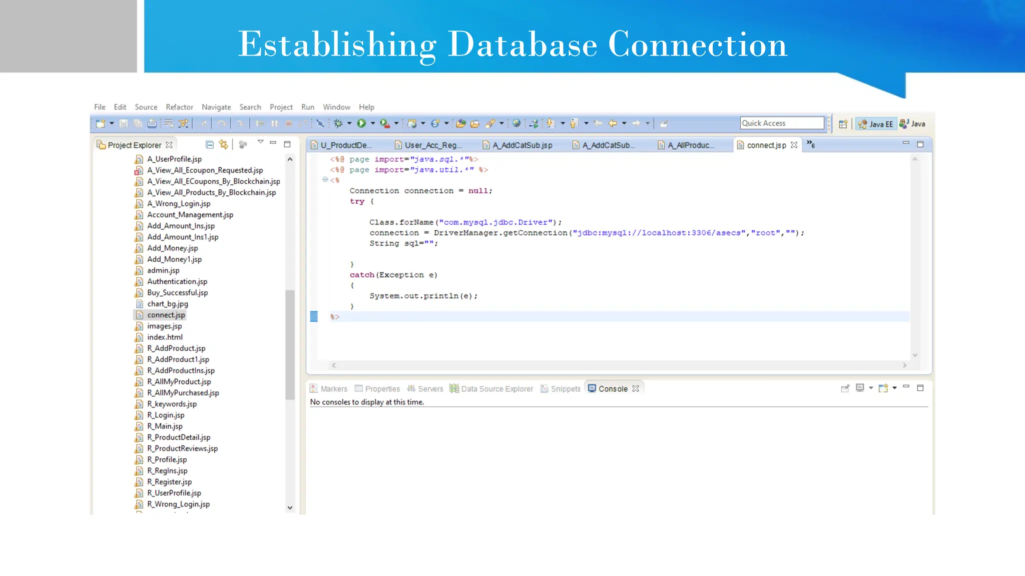 Establishing Database Connection 