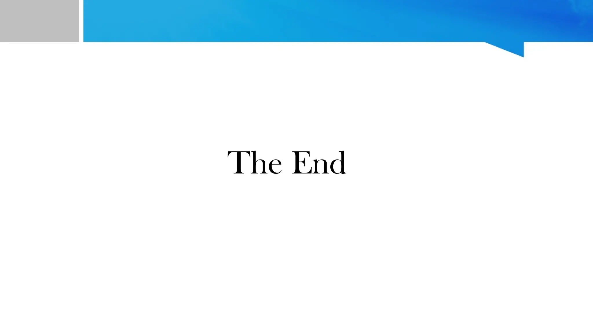 The End 