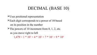 Number Systems-Number conversion -Arithmetic Operations | PPT
