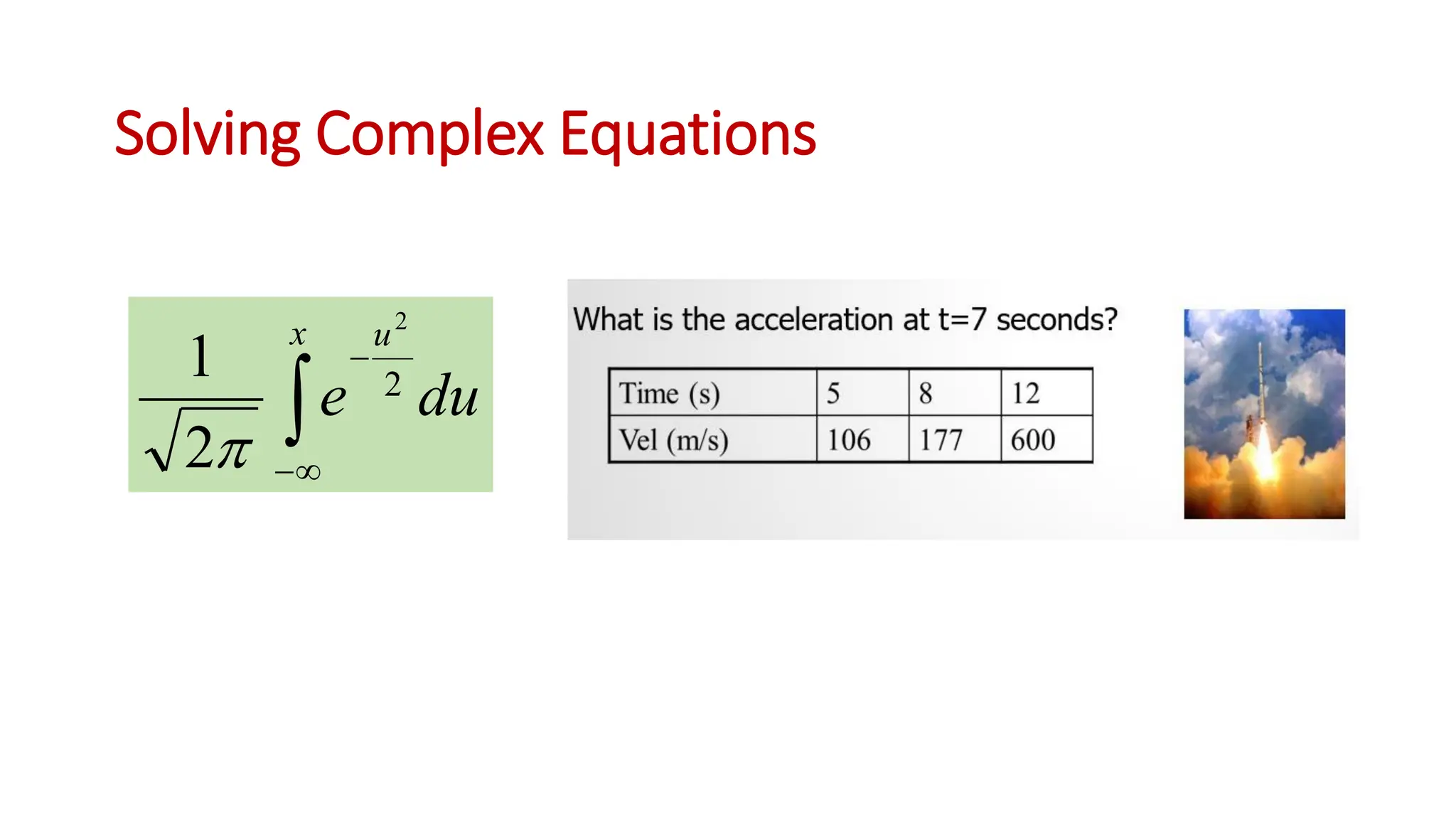 Solving Complex Equations
du
e
x u

−
−
2
2
2
1

 