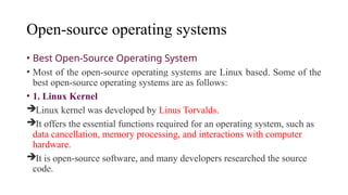 1.Operating System-unit 1.pptx Evolution of operating systems: Batch ...