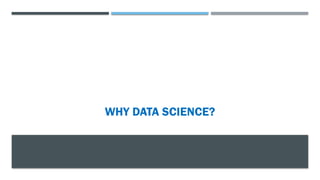 WHY DATA SCIENCE?
 