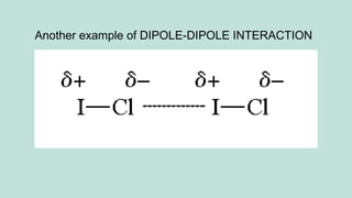 Another example of DIPOLE-DIPOLE INTERACTION
 