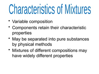 MIXTURE AND PURE SUBSTANCES - grade 11 guide | PPTX