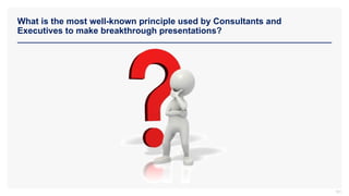 What is the most well-known principle used by Consultants and
Executives to make breakthrough presentations?
101
 