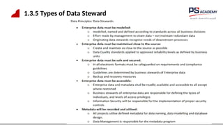 1.3.5 Types of Data Steward
 