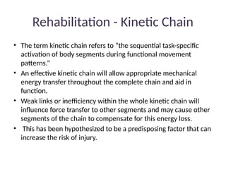 Rehabilitation in Sports Physiotherapy lecture note | PPTX