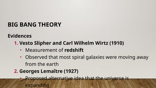 the big bang theory and the formation of lights elements | PPTX