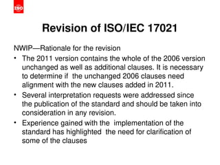 Presentation of ISO_IEC 17021-1 (Conformity assessment — Requirements ...