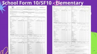 School Form 10/SF10 - Elementary
 