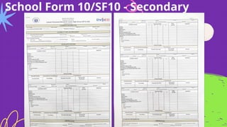 School Form 10/SF10 - Secondary
 
