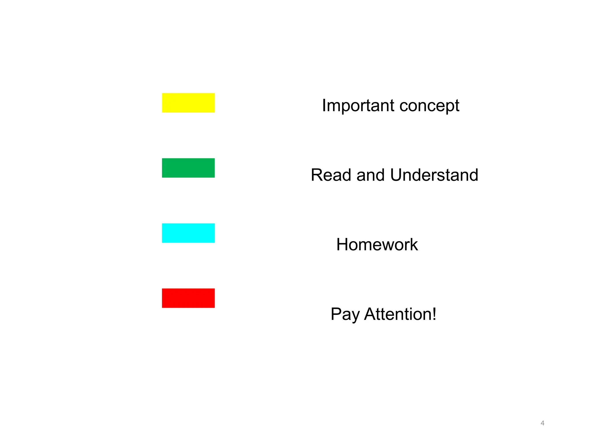 4
Homework
Read and Understand
Important concept
Pay Attention!
 
