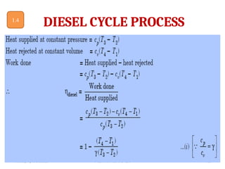 Monday, April 14, 2025 MECH/IV/ME3451/TE/I 15
DIESEL CYCLE PROCESS
1.4
 