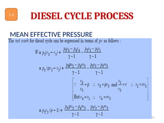 Monday, April 14, 2025 MECH/IV/ME3451/TE/I 21
DIESEL CYCLE PROCESS
MEAN EFFECTIVE PRESSURE
1.4
 