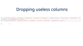 5
Dropping useless columns
 