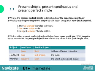 1.1 Grammar PowerPoint on present tenses | PPTX